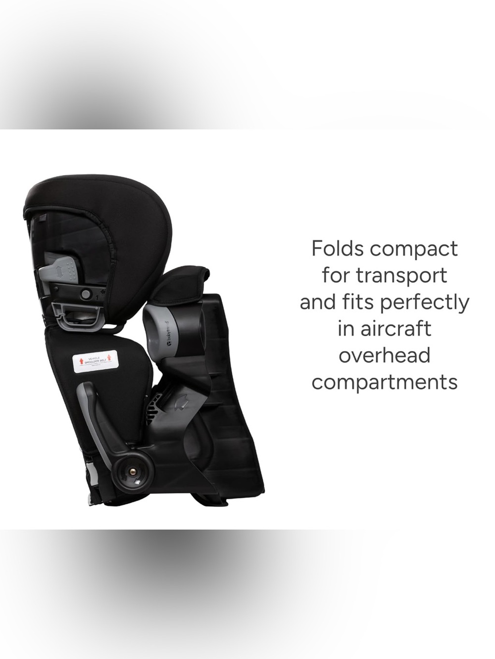 New Baby Trend Travel friendly High-Back Booster Car Seat Midnight Black 2-in-1